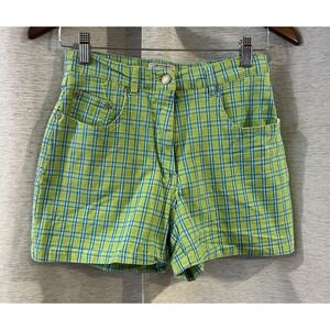 YMI Jeanswear Shorts Junior's Plaid Flat Front 90s Y2K‎